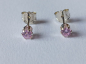 Preview: pinke zirkonia-silber-ohrringe